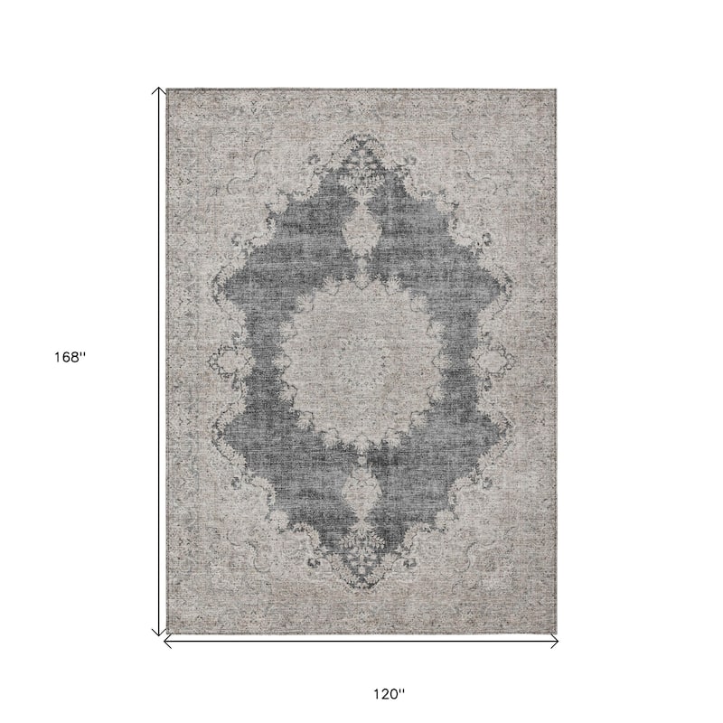 HomeRoots Oriental Traditional Rectangle Outdoor Rug