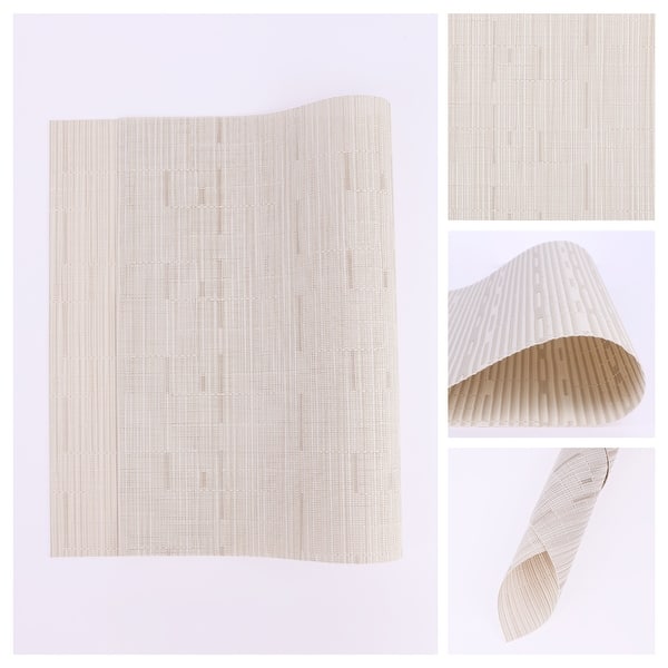 Placemats Set of 6 Placemats for Kitchen Dining Table Washable - 18*12Inch - Beige