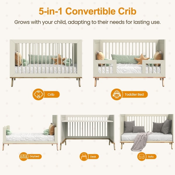 4-in-1 Convertible Baby Crib - Bed Bath & Beyond - 43196156