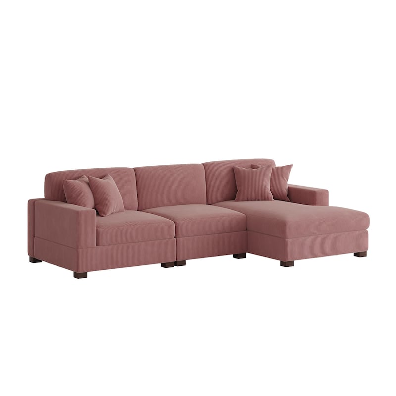 Oversized L-shaped Modular Sectional Sofa with Chaise Lounge