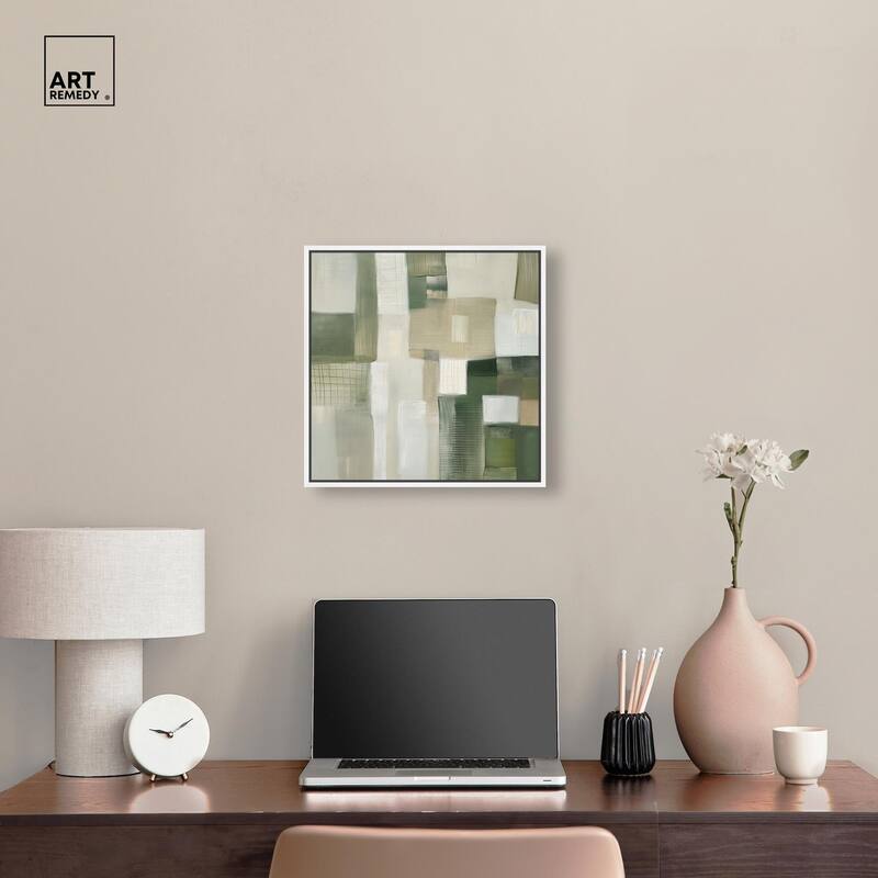 Pale Jade Green II Canvas by Art Remedy