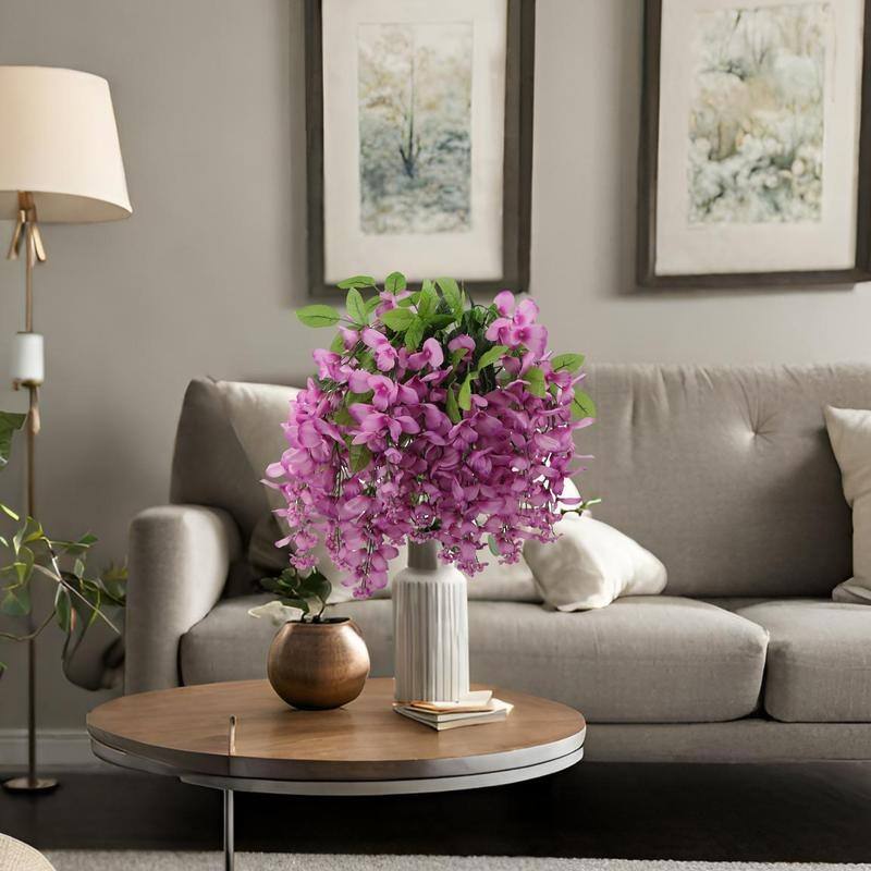 Faux Wisteria Flower Stems Bunch