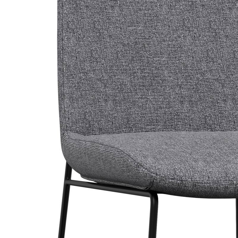 WYNDENHALL Salma Modern Dining Chair (Set of 2) in Linen Look Fabric - 22.6" D x 19.3" W x 32.7" H