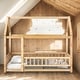 preview thumbnail 28 of 50, Twin Size Wooden Bed House Bed with House Roof Frame