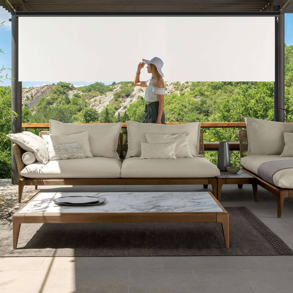 Royalcraft Motorized Semi-Sheer Outdoor Roller Shade