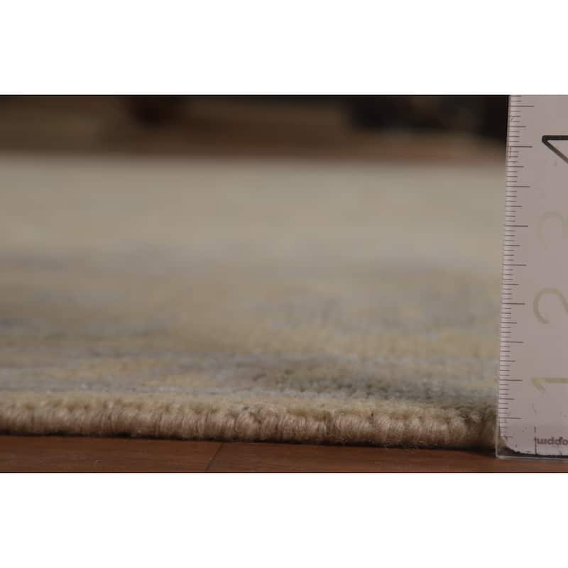 Earth Tone Oushak Area Rug Hand-Knotted Wool Carpet - 8'0"x 9'10"
