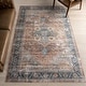 preview thumbnail 9 of 14, Nuloom Purnima Medallion SplashGuard Machine Washable Area Rug 4' x 6' - Rust - Rectangle