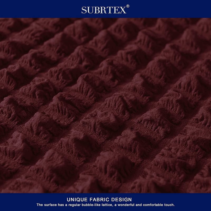 Subrtex 1 Piece Armchair Slipcover Seersucker Skirt Stretch Spandex Furniture Protector