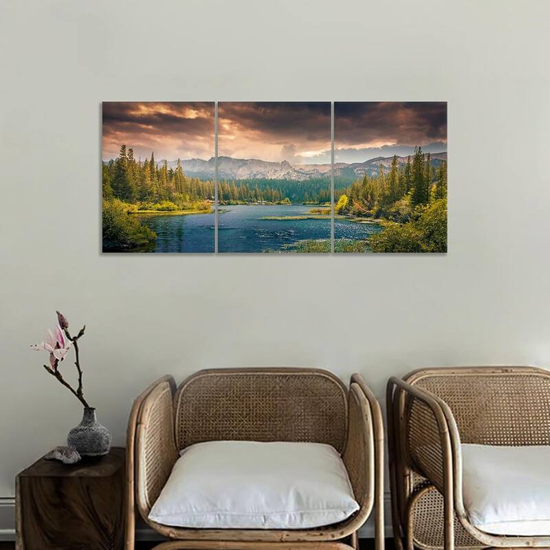 Lake Landscape Canvas Wall Art