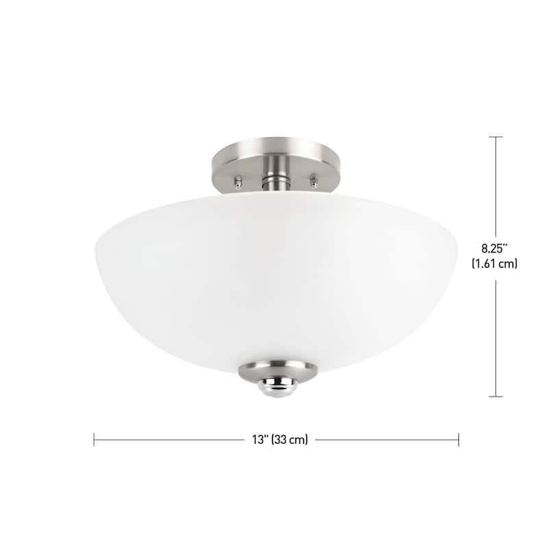 Bellevue GECF38049 Regularis 2 Light 13" Wide Semi-Flush Bowl Ceiling