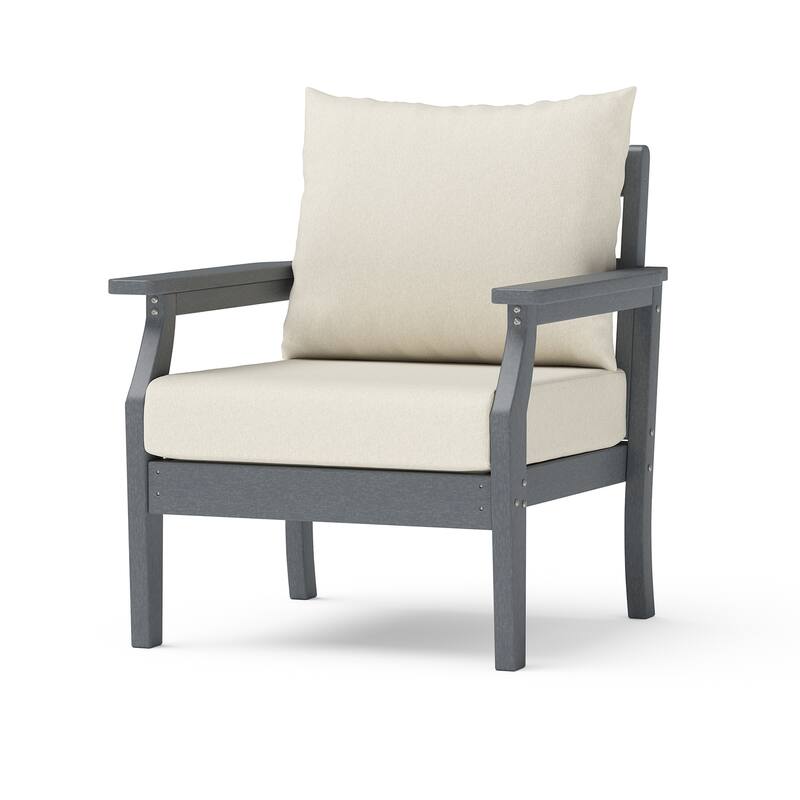 Kamas Outdoor Patio Club Chair - Charcoal Frame