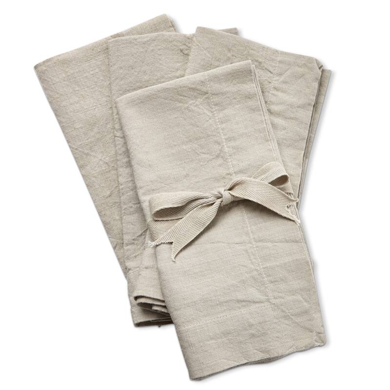 Threads Slub Sand Cotton Napkin Set Of 4, 2.0" Hem - 20 x 20