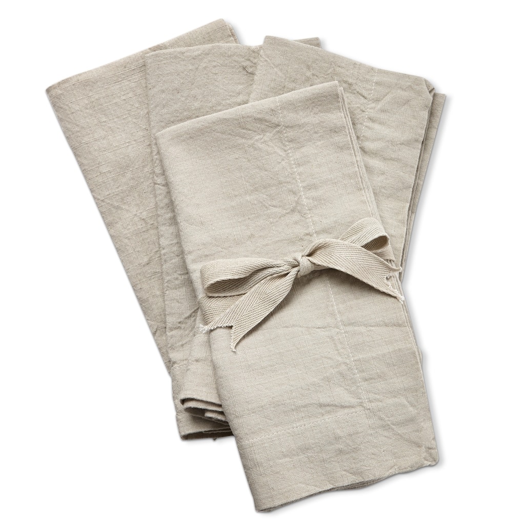 Threads Slub Sand Cotton Napkin Set Of 4, 2.0" Hem - 20 x 20