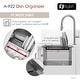 preview thumbnail 6 of 8, STYLISH 16 3/4" Over Sink Stainless Steel Dish Organizer in Graphite Black