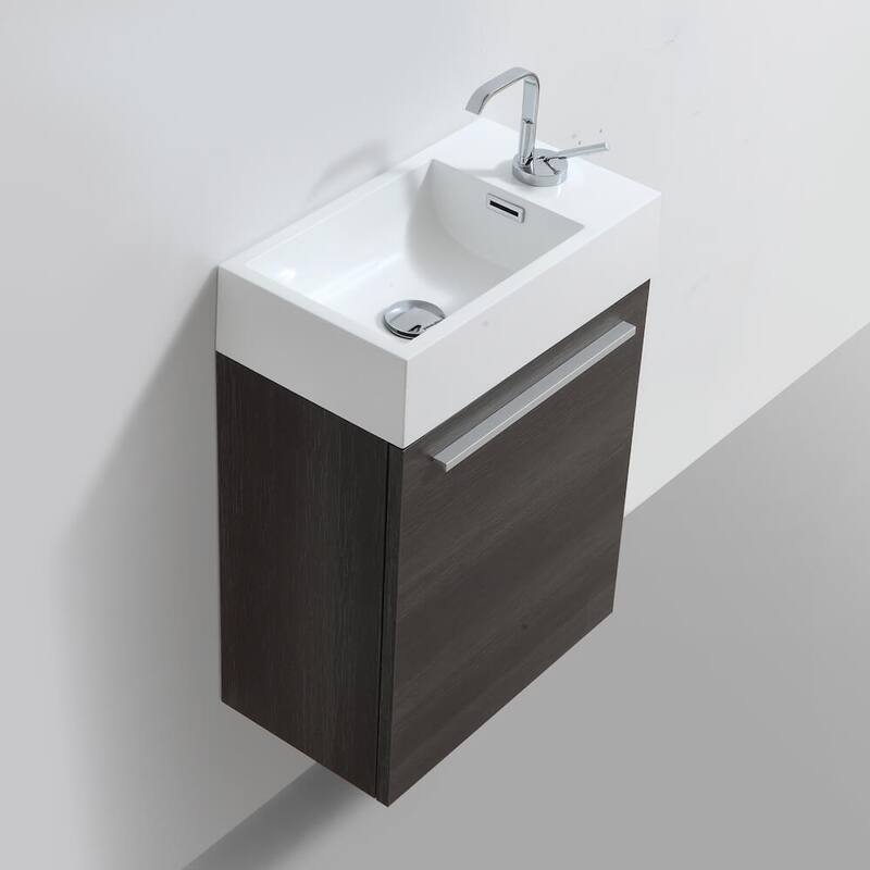 Blossom 18 Inch Floating Wall-Mount Vanity Set w/ Acrylic Sink