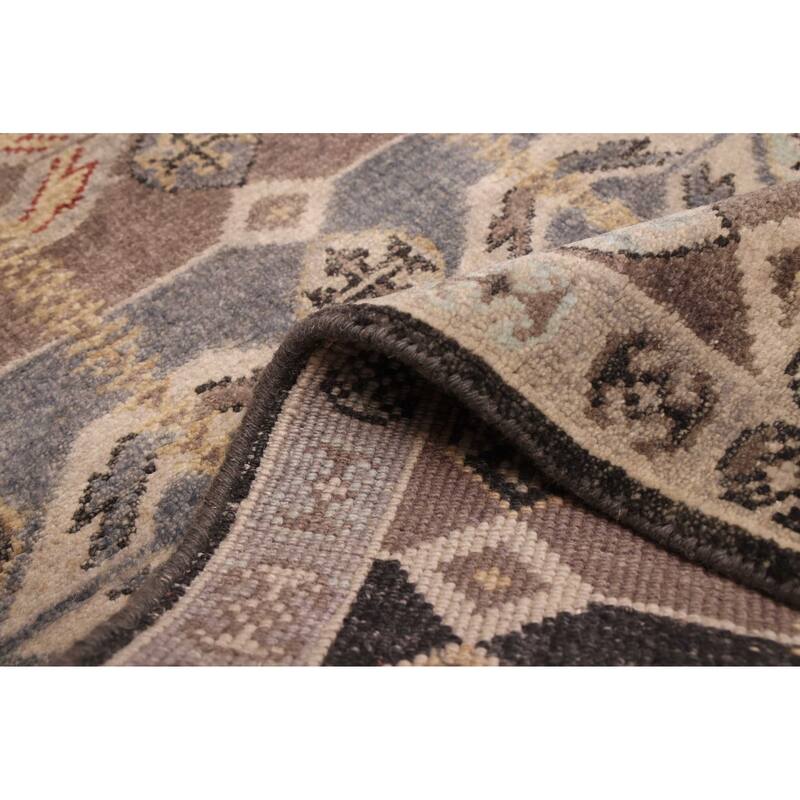 ECARPETGALLERY Hand-knotted Finest Agra Jaipur Grey Wool Rug - 2'5 x 7'10