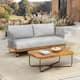 Option Teak Finish+Grey Cushion+light grey rope