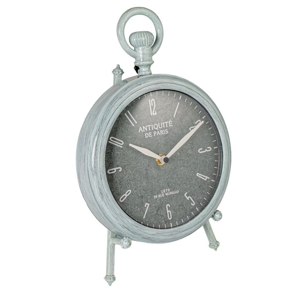 slide 2 of 9, Mantel Clock with Base Antique White
