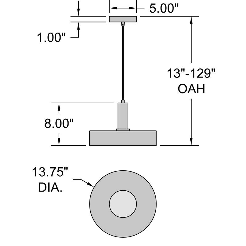 Access Lighting Slate 1 Light Pendant