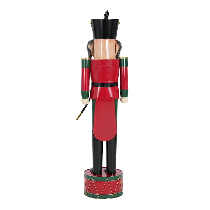 Christopher Knight Home - Jingle Classic Holiday Outdoor Iron Nutcracker Decor with Vibrant Festive Detailing