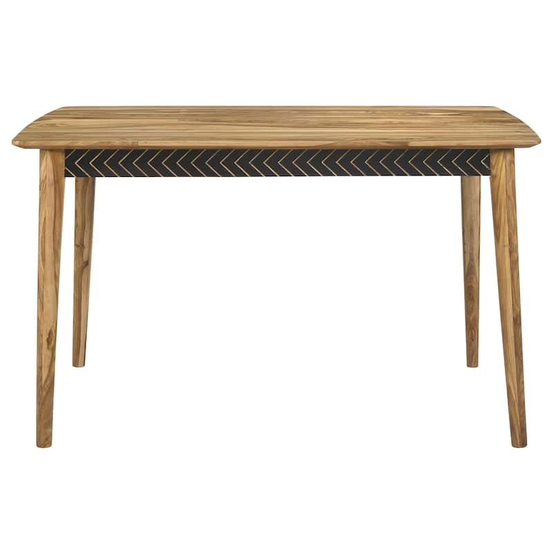 Partridge Natural Sheesham and Camel Rectangular Counter Dining Set
