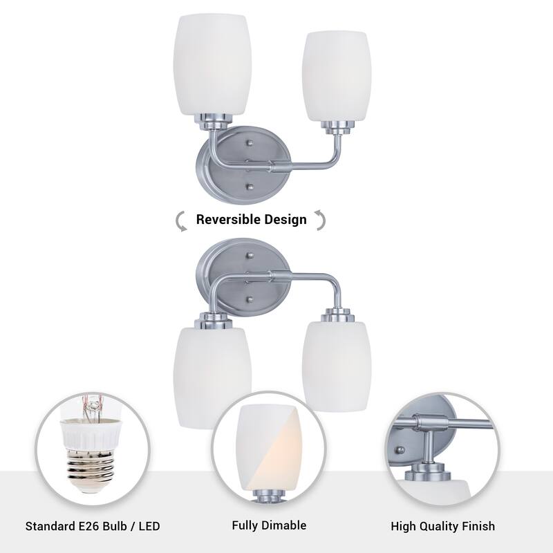 Brio Lighting Meira 2-Light Dimmable Bathroom Vanity Light