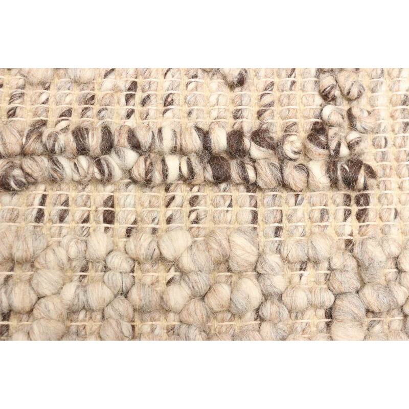 ECARPETGALLERY Braid weave Sienna Tan Wool Rug - 5'4 x 7'4