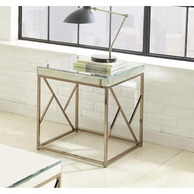 Steve Silver The Elsa Mirrored Side Table