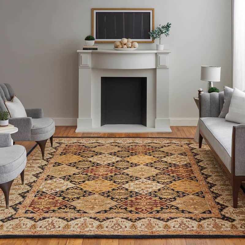 Grand Bazaar Oleg Hand Tufted Diamond Traditional Area Rug