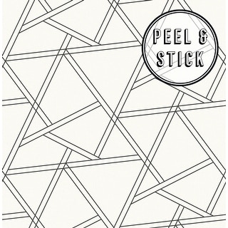 Transform White Geo Peel and Stick Wallpaper