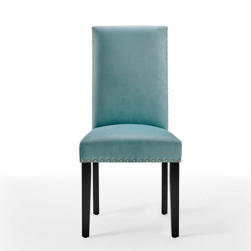 Silver Orchid Lind Velvet Nailhead Trim Dining Side Chairs (Set of 2)