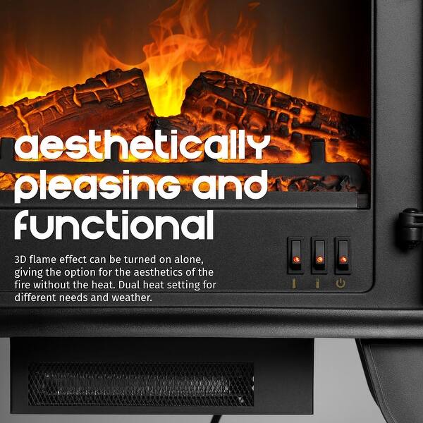 Shop Della 20 Freestanding Electric Fireplace Infrared Flame