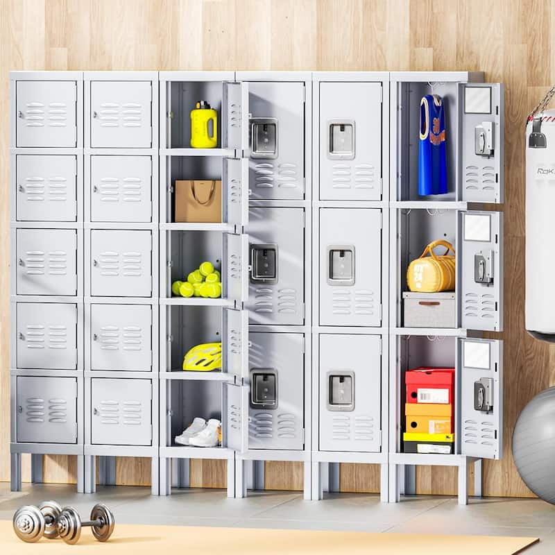 3 Door/5 Door Metal Lockers Storage Cabinet for School Office Gym Metal Storage