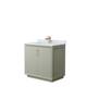 Option Light Green, Bronze Trim, Carrara Marble Top