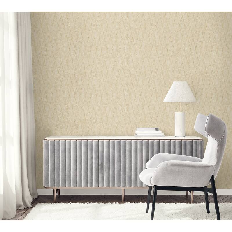 Seabrook Designs Sun Woven Embossed Vinyl Unpasted Wallpaper