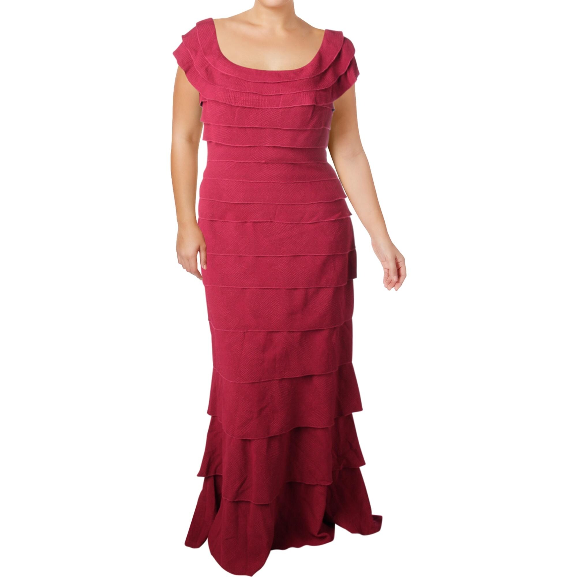 ruffle evening dress