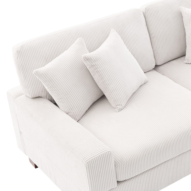 Oversized Modular Sectional Sofa Set with Pillows for Living Room