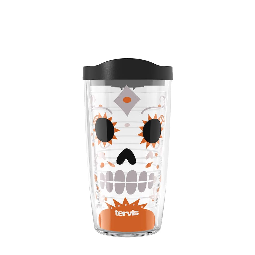 Tervis Super Sugar Skull Halloween Made in USA Double Walled Insulated Travel Tumbler, Classic