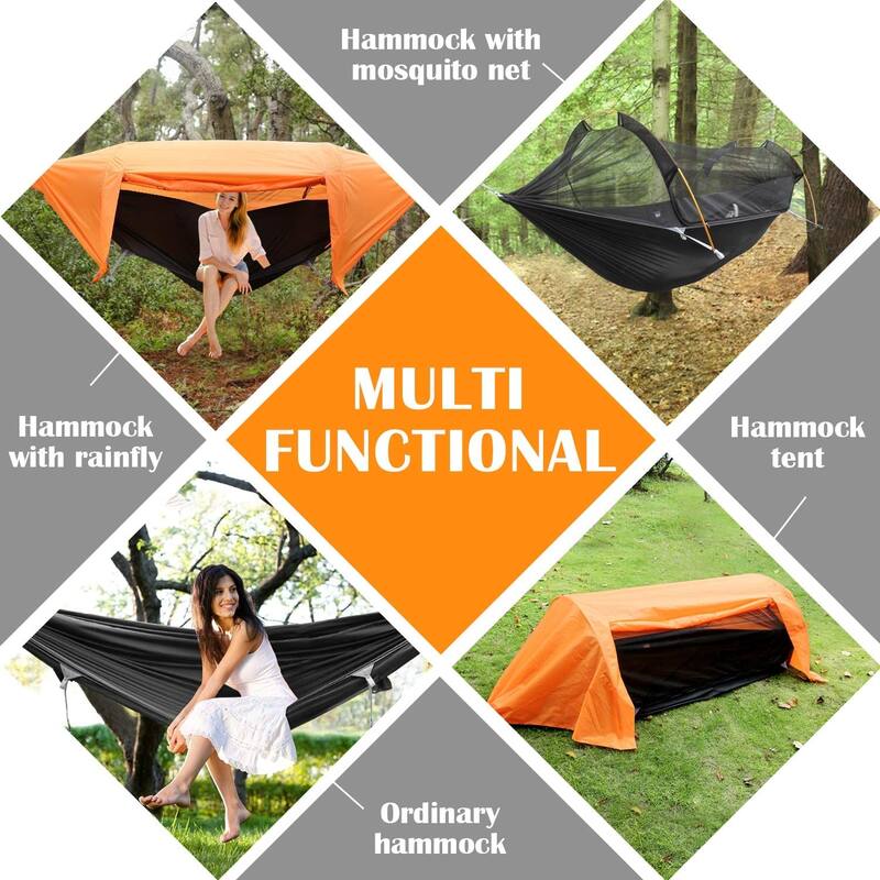 Hammock with Mosquito Net and Rain Fly Cover 3 in 1 Camping Hammock
