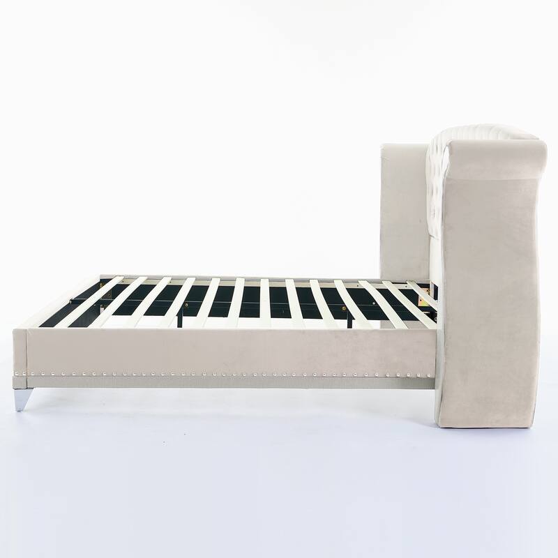 Christopher Knight Home-Eldora Upholstered Bed with Wingback