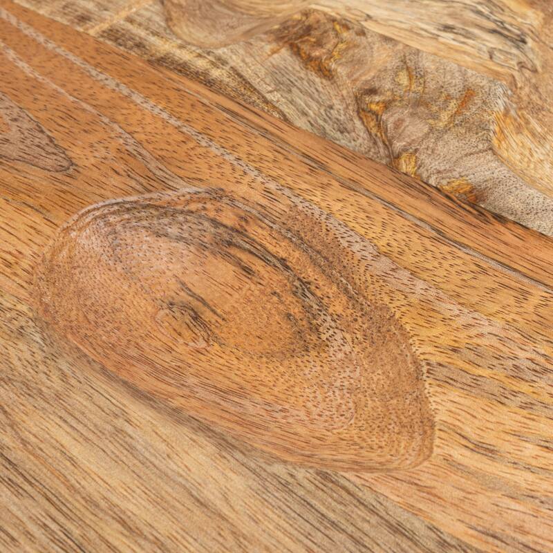 Mango Wood Oyster Serving Board with Handles - 36.0"L x 10.0"W x 1.0"H