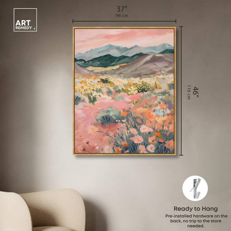 Flowers Beyond the Hills Canvas by Art Remedy