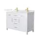 Option White / Giotto Quartz Top / Brushed Gold Hardware