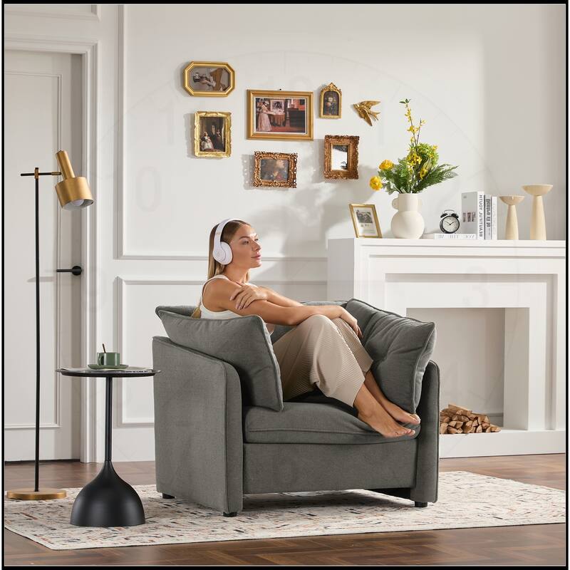 Chenille Oversized Armchair