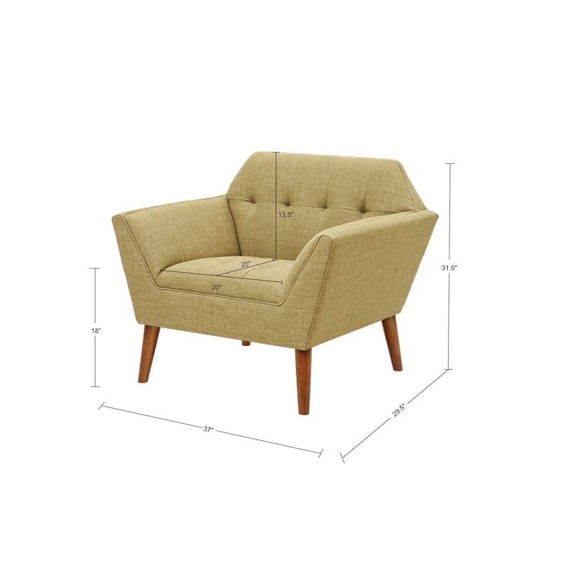 INK IVY Newport Wide Mid-Century Modern Lounge Chair