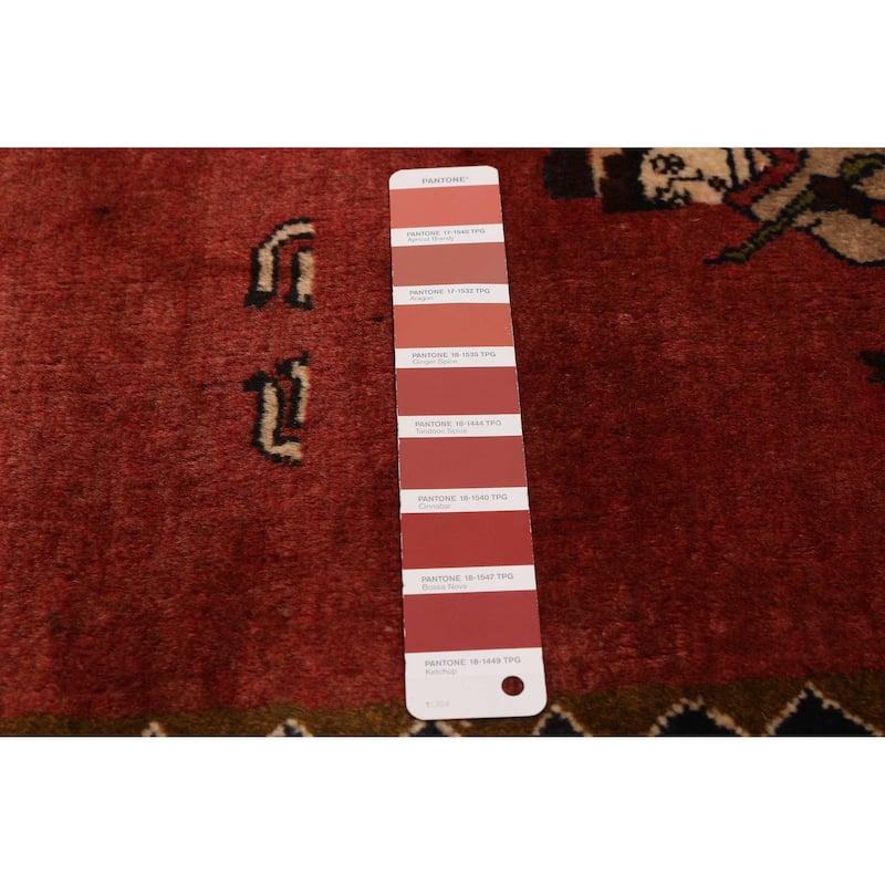 ECARPETGALLERY Hand-knotted Melis Vintage Red Wool Rug - 4'3 x 6'9
