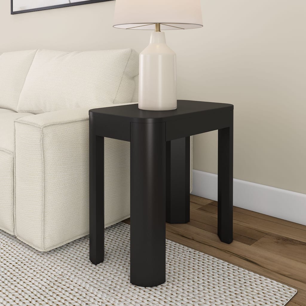 Plank and Beam Contour Rectangular Side Table - 25"