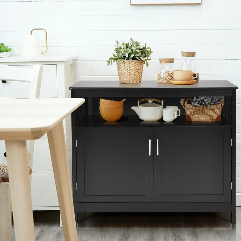 Costway Kitchen Buffet Server Sideboard Storage Cabinet with 2 Doors & - See details