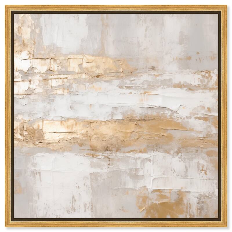 Melted Goldscape I Canvas by Art Remedy - Gold - 16" x 16"