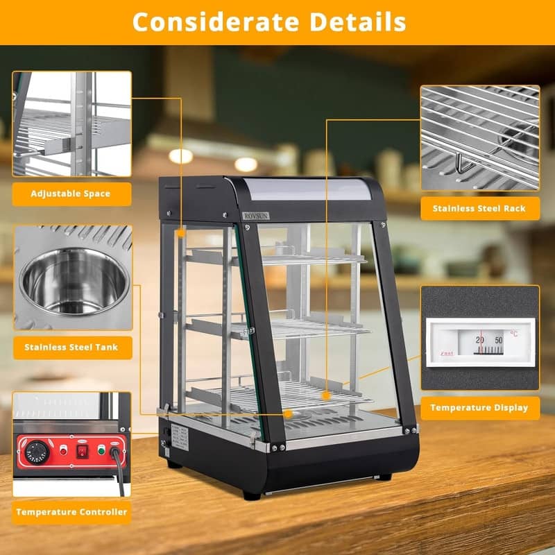 3-Tier 15" 1000W Commercial Food Warmer Display